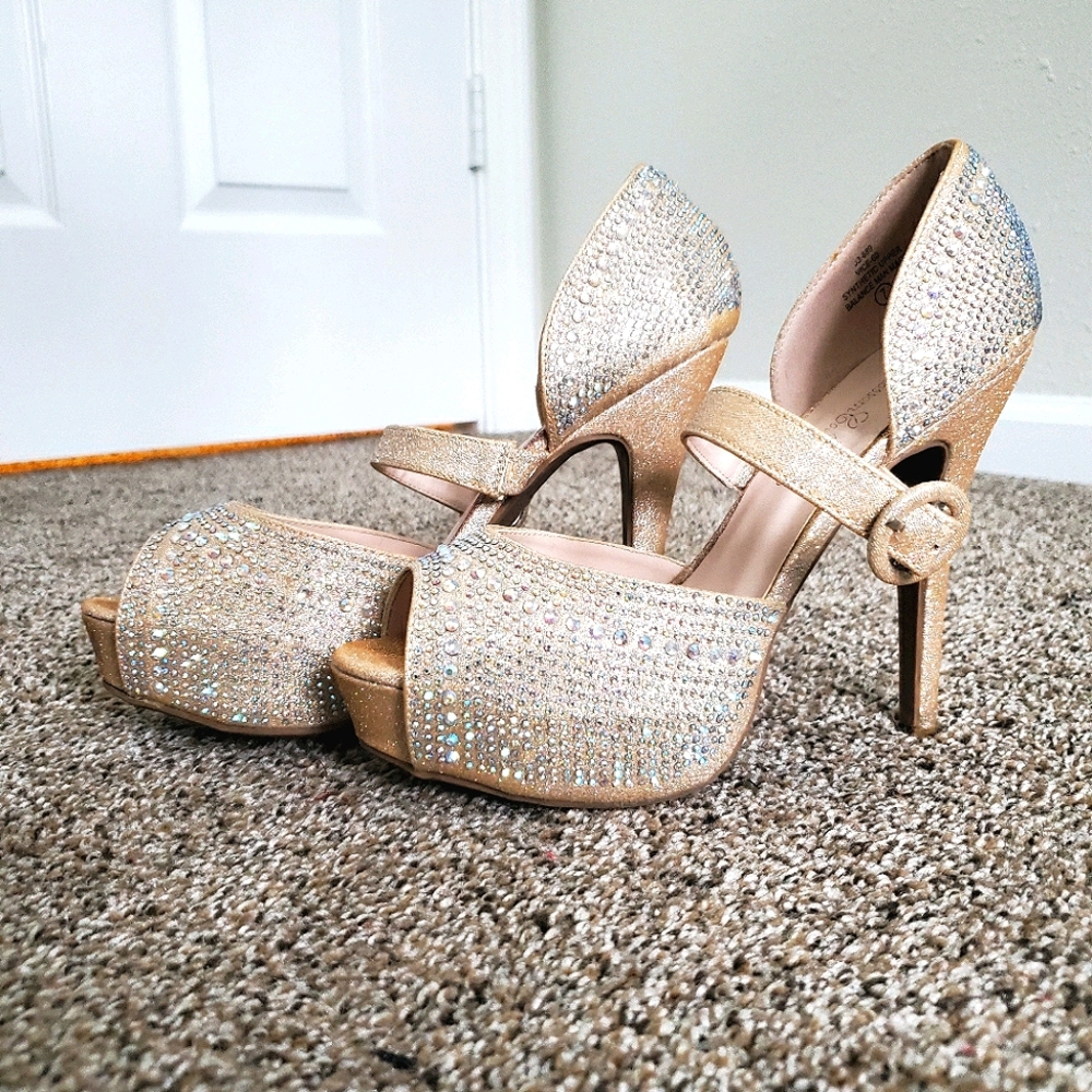 Rose Gold Platform Heels